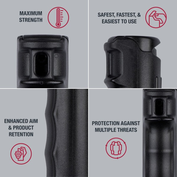 Sabre Pepper Spray Flip Top Key Case With Finger Grip