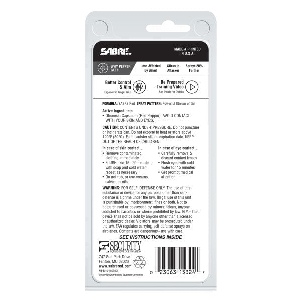 Sabre Pepper Gel Flip Top Hard Case