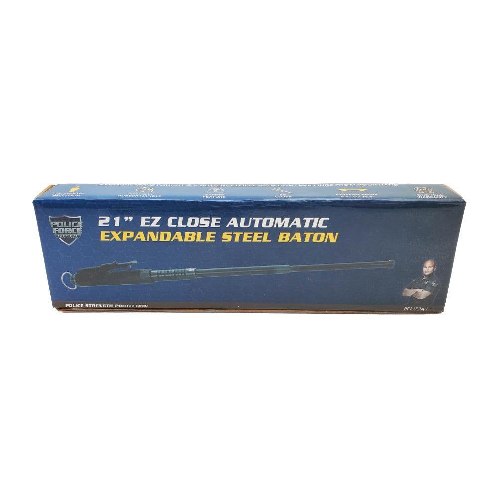 Police Force EZ Close Automatic Expandable Steel Baton Clubs & Batons Shield Protection Products LLC.