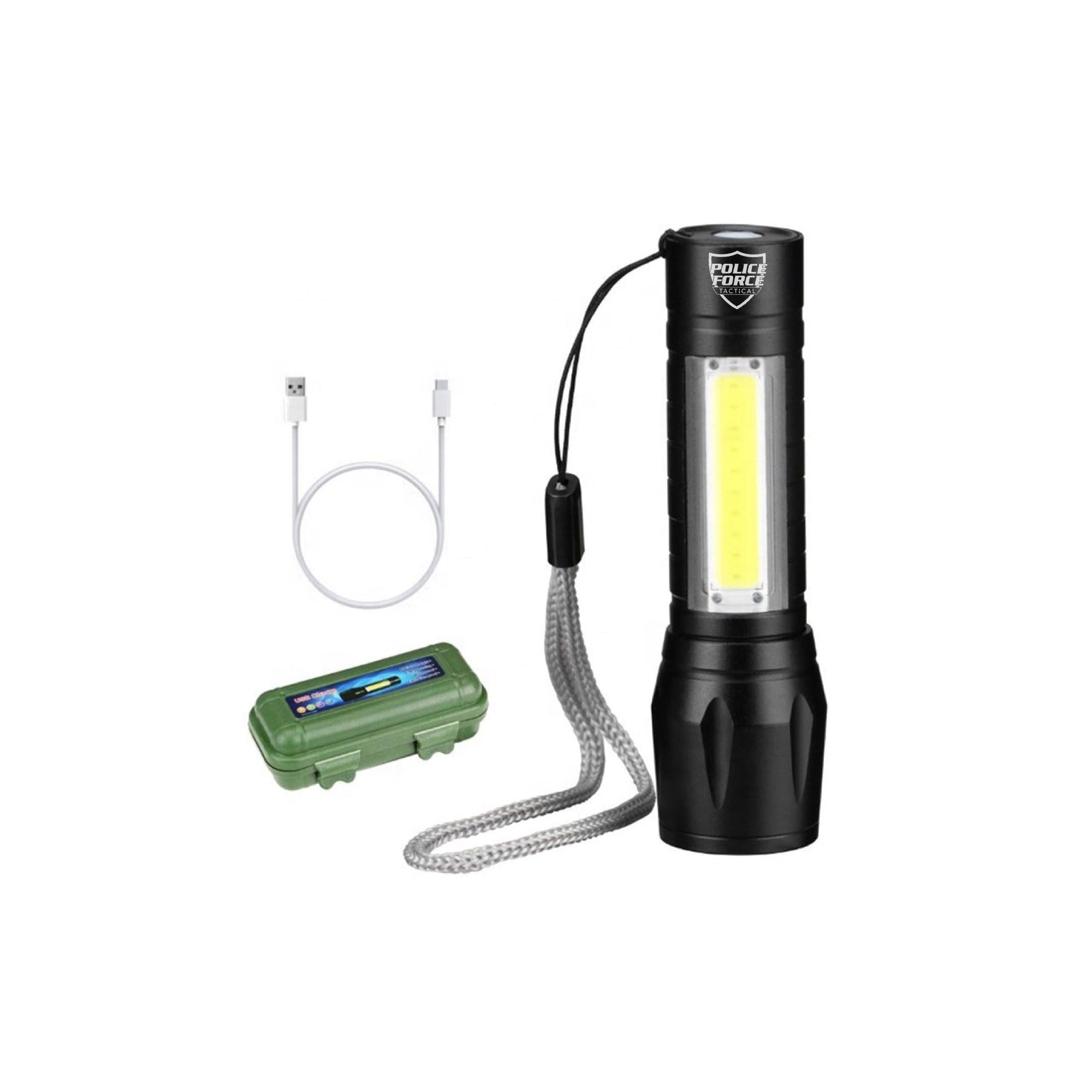 Police Force Tactical XPE/COB Mini Flashlight Flashlights Shield Protection Products LLC.