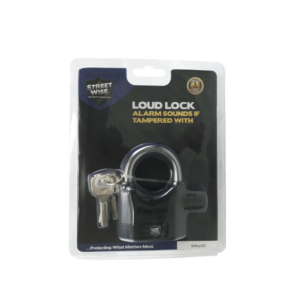Streetwise Loud Lock Padlock with Alarm Locks & Latches Shield Protection Products LLC.