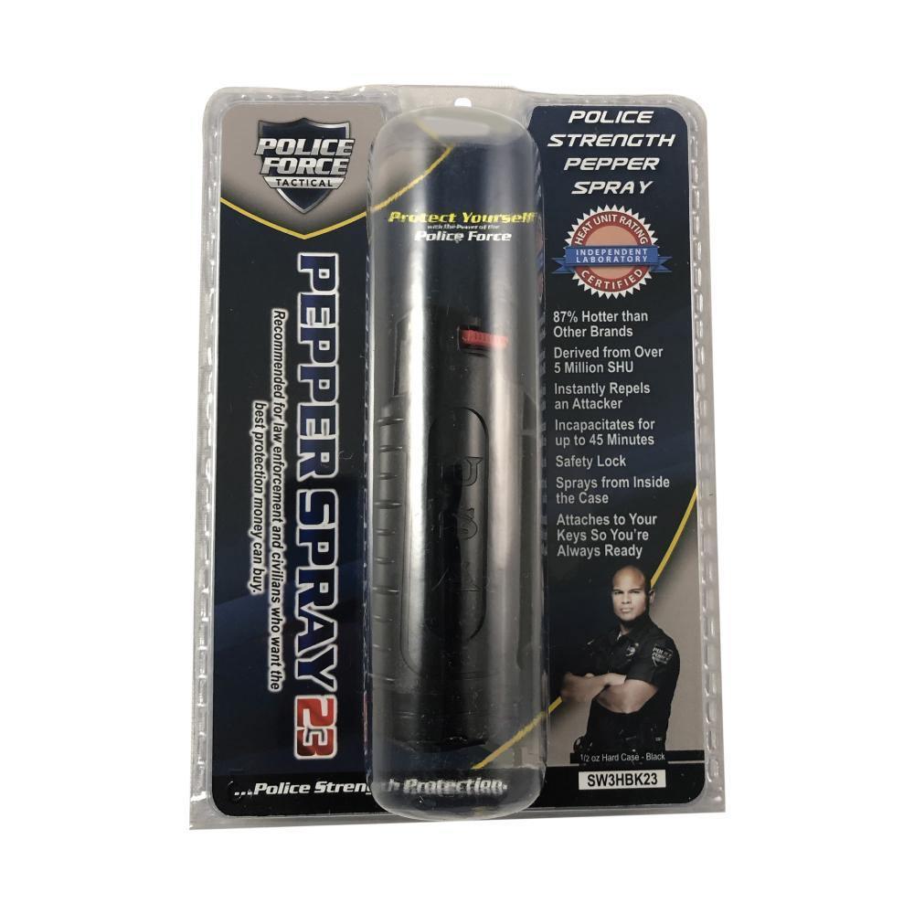 Police Force 23 Pepper Spray 0.5 oz Hard Case Mace & Pepper Spray Shield Protection Products LLC.