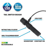 USB-320 Rechargeable EDC Flashlight Flashlights Shield Protection Products LLC.