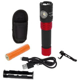 Red tactical flashlight